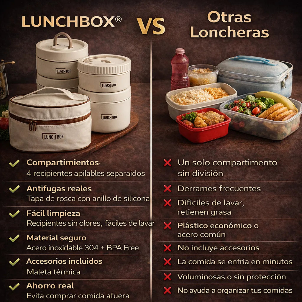 Lunch Box™ Térmica 4 en 1 + Maleta + 🎁 Regalo Exclusivo