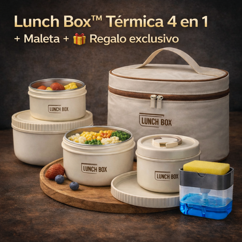 Lunch Box™ Térmica 4 en 1 + Maleta + 🎁 Regalo Exclusivo
