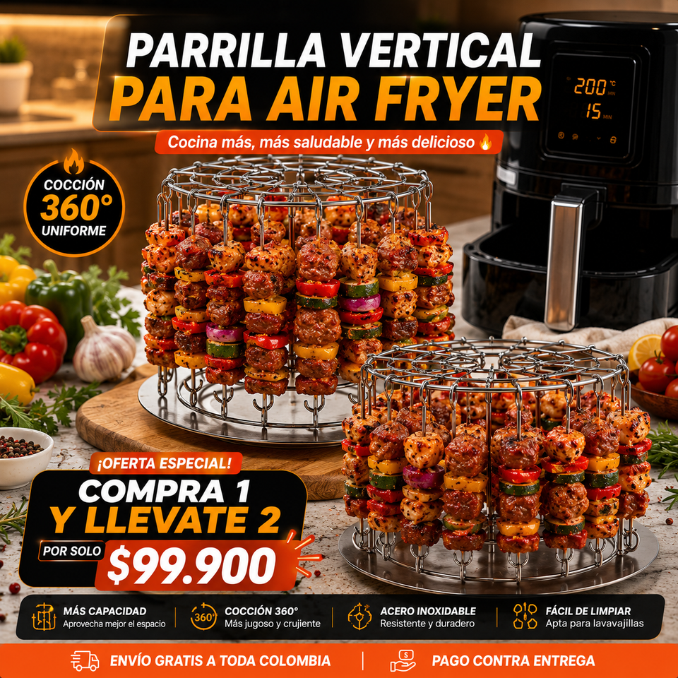 OFERTA 2X1 - Parrilla Vertical AirFlow 360™ para Air Fryer