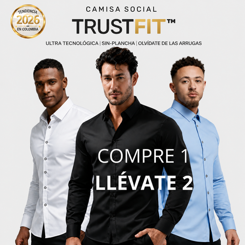 CAMISA TRUSTFIT™ ULTRA TECNOLÓGICA | SIN-PLANCHA | OLVÍDATE DE LAS ARRUGAS | COMPRE 1 Y LLÉVATE 2