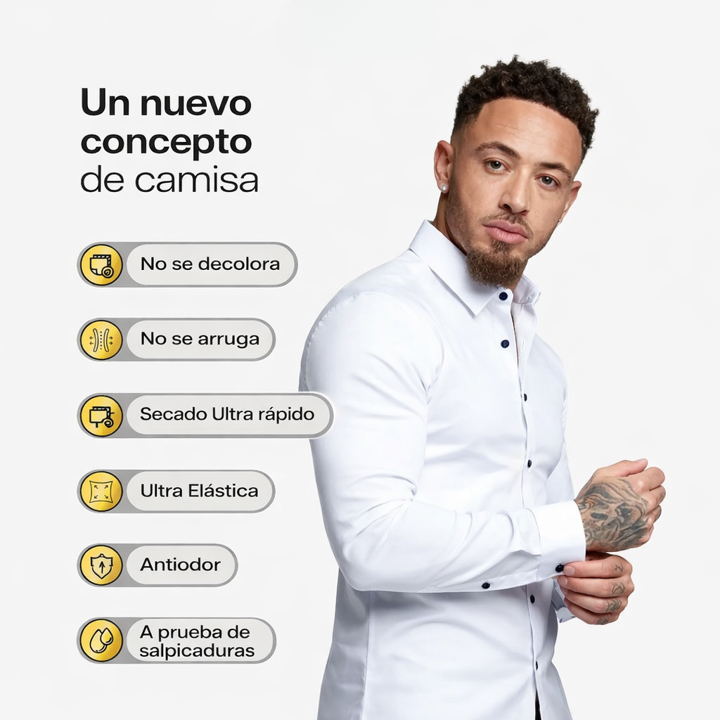 CAMISA TRUSTFIT™ ULTRA TECNOLÓGICA | SIN-PLANCHA | OLVÍDATE DE LAS ARRUGAS | COMPRE 1 Y LLÉVATE 2