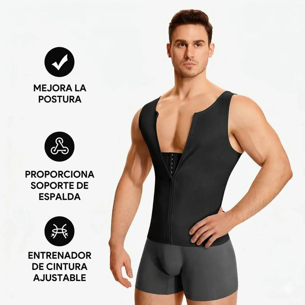 POSTUREFIT™ CHALECO DE COMPRESIÓN PARA HOMBRE