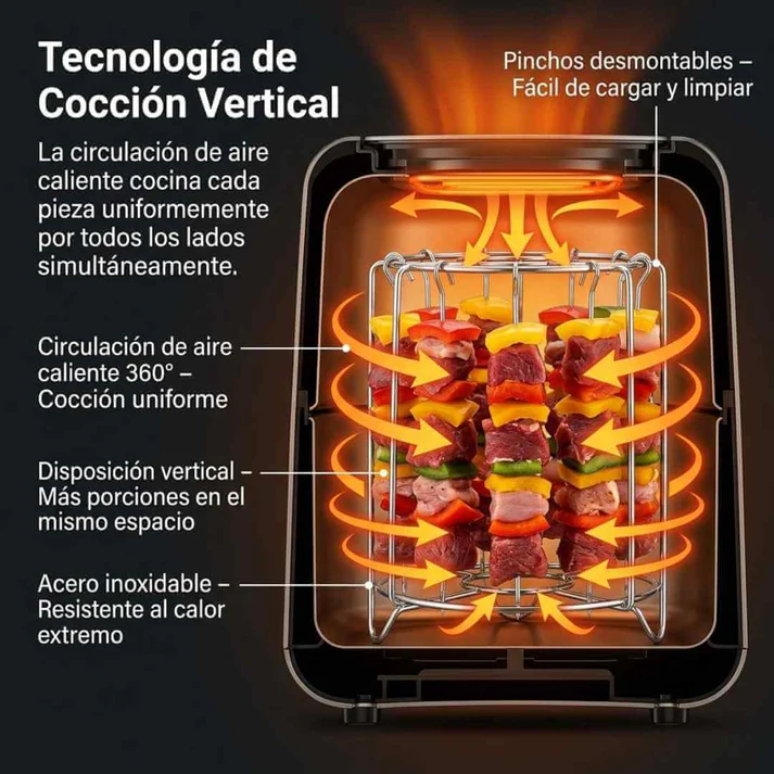 OFERTA 2X1 - Parrilla Vertical AirFlow 360™ para Air Fryer