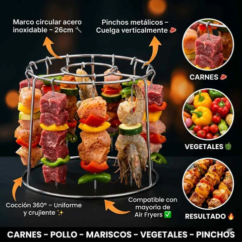 OFERTA 2X1 - Parrilla Vertical AirFlow 360™ para Air Fryer