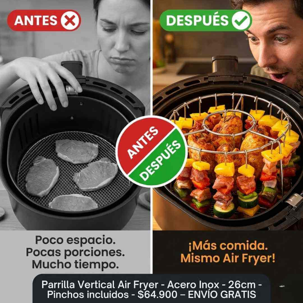 OFERTA 2X1 - Parrilla Vertical AirFlow 360™ para Air Fryer